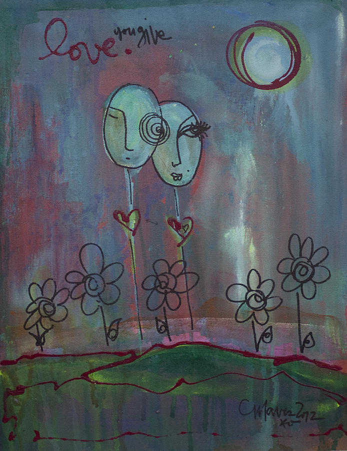 Love You Give Lollipops Painting by Laurie Maves ART