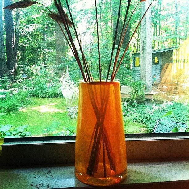 Lovely Homemade Blown Glass Vase For Photograph by Allison Clayton