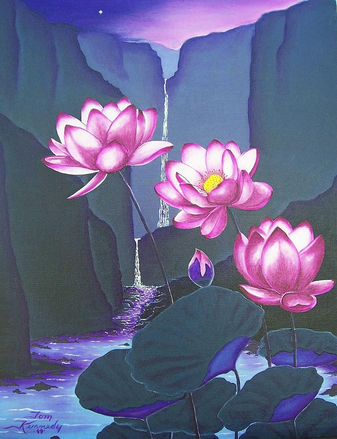 Lovely Lotus Painting by Thomas F Kennedy