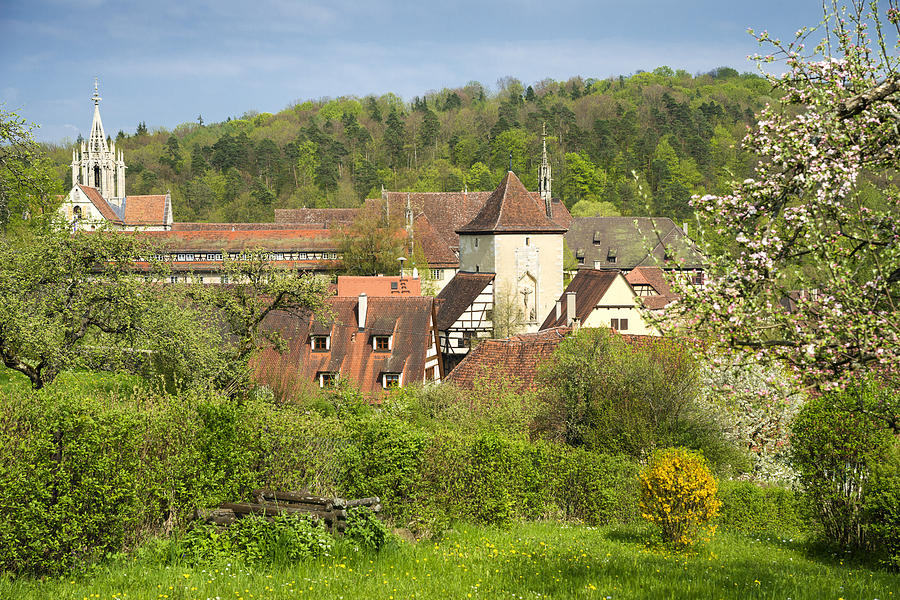 Spring Photograph - Lovely old town Bebenhausen in spring by Matthias Hauser