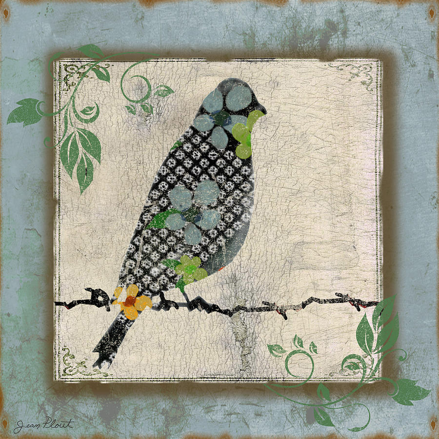 Lovely Song Bird-A Digital Art by Jean Plout