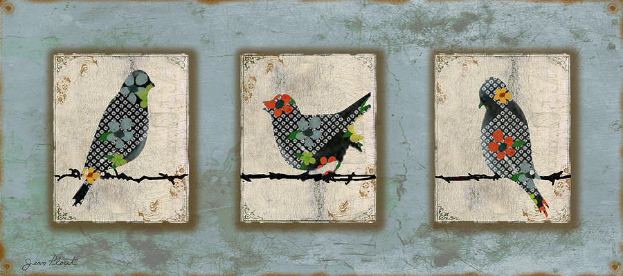 Lovely Song Bird Trio -1 Digital Art by Jean Plout - Fine Art America