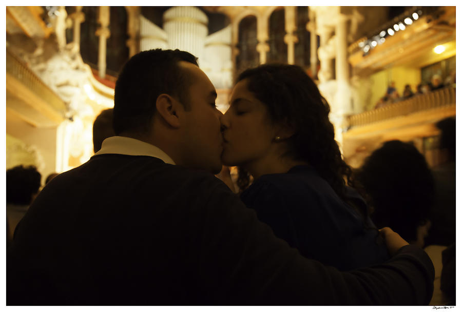 Lovers at Palau de la Musica Catalana - Barcelona Photograph by Madeline Ellis