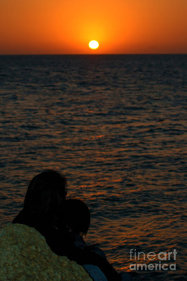 Lovers At Sunset In Key West Florida Photograph