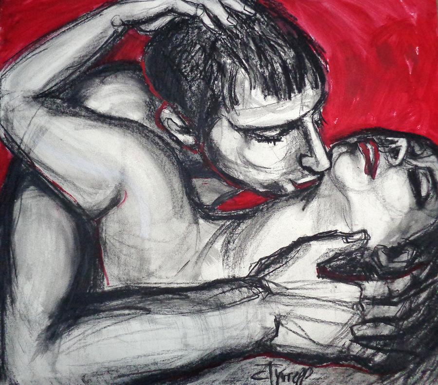 Lovers - Devouring Love 2 Painting by Carmen Tyrrell