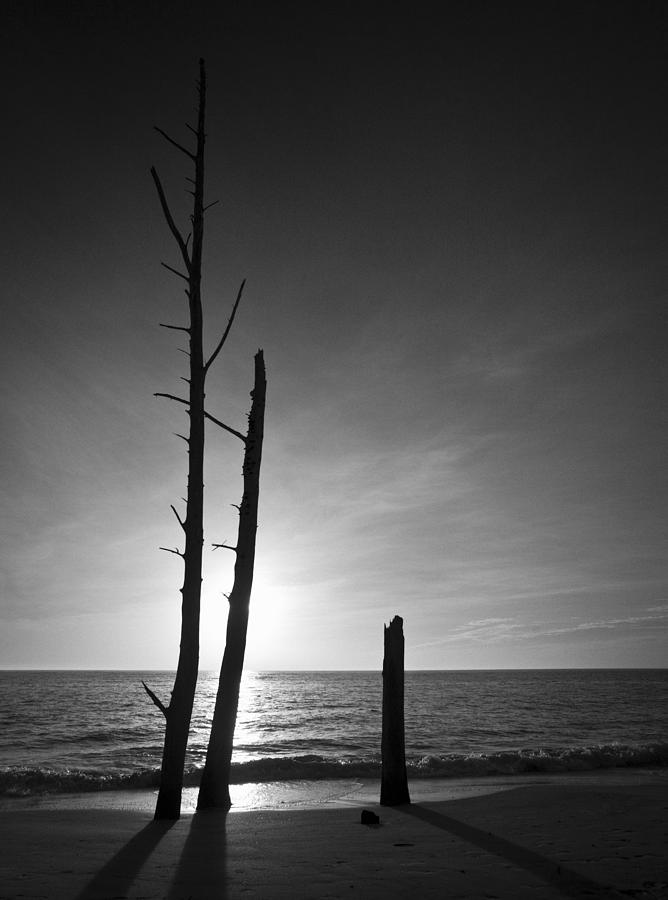Sunset Photograph - Lovers Key Sunset Black And White One by Bradley R Youngberg