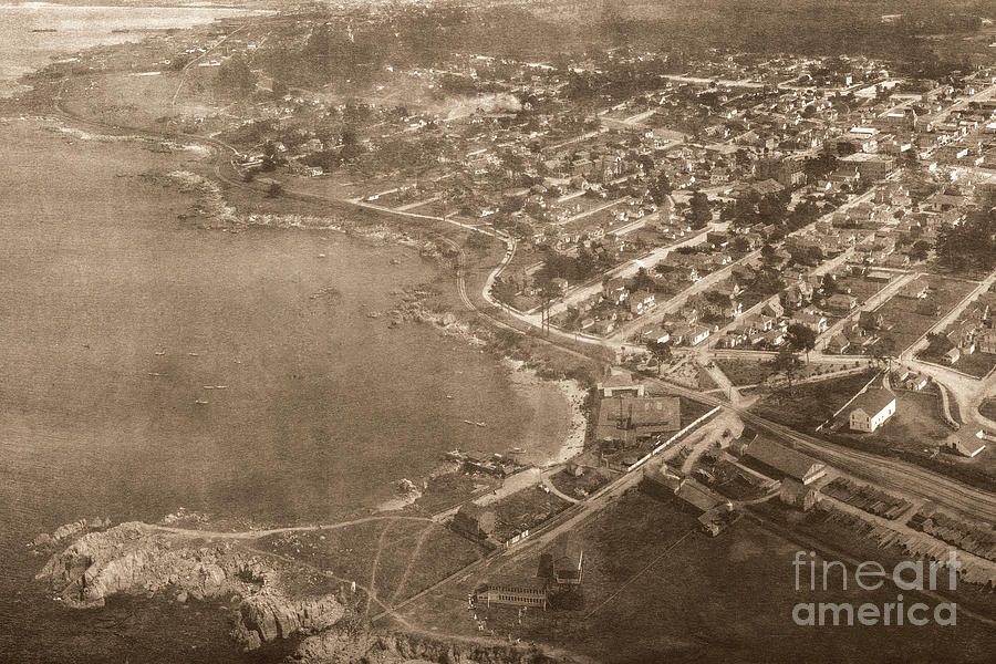 Aerial Photograph - Aerial of Lovers Point and Pacific Grove California July 10 1906 by Monterey County Historical Society