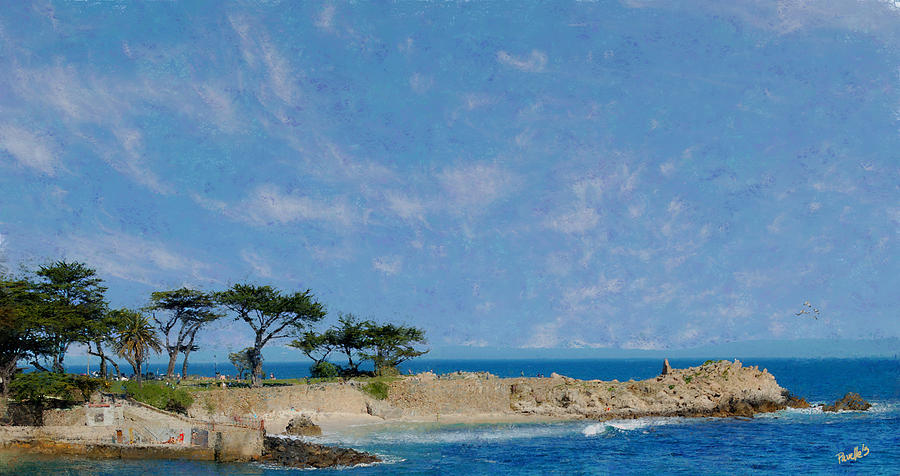 Lovers Point - Pacific Grove CA Digital Art by Jim Pavelle