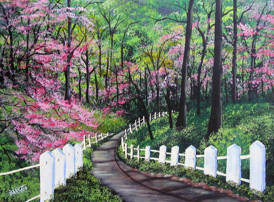 Lovers Trail Painting by Gloria E Barreto-Rodriguez