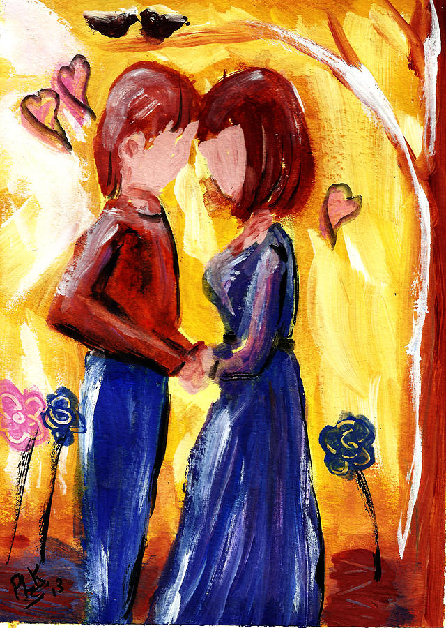 Love Painting - Lovers Unite by Peg Holmes