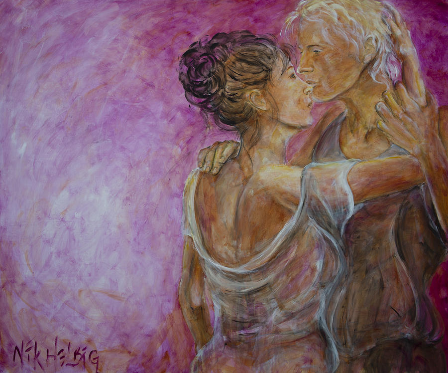Lovers Painting - Lovers Waltz by Nik Helbig