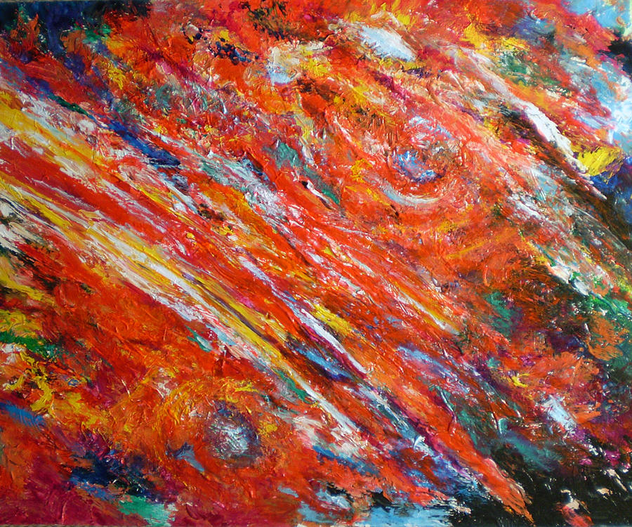 Abstract Painting - Loves Fire by Michael Durst