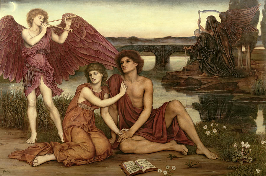 Loves Passing Painting by Evelyn De Morgan