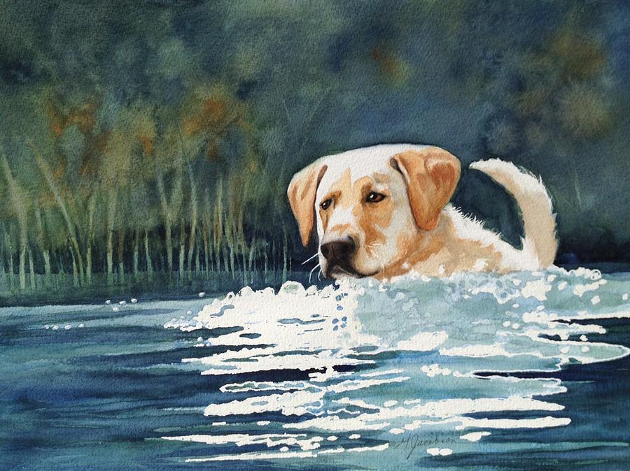 Wildlife Painting - Loves the Water by Marilyn Jacobson