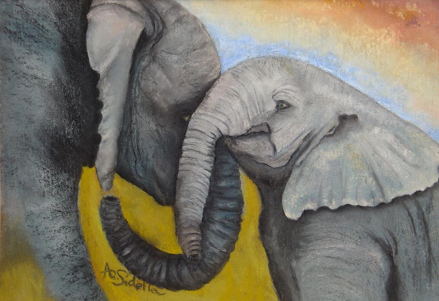 Wildlife Painting - Loving by Annamarie Sidella-Felts