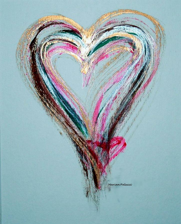 Loving Heart Painting by Marian Lonzetta