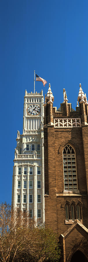 Architecture Photograph - Low Angle View Of A Clock Tower, Lamar by Panoramic Images