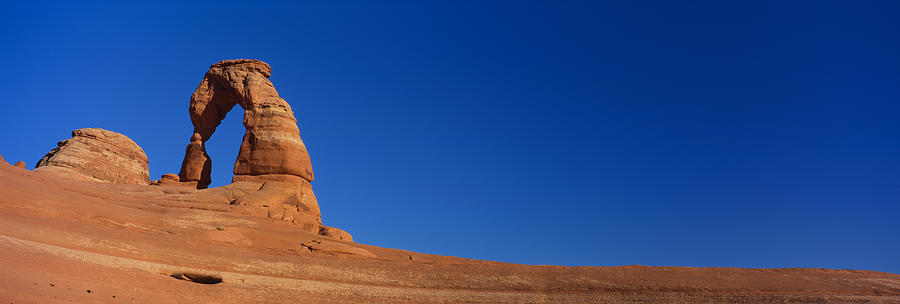 Arches National Park Photograph - Low Angle View Of A Natural Arch by Panoramic Images