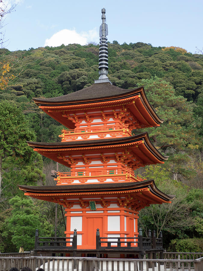 Vertical Photograph - Low Angle View Of A Small Pagoda by Panoramic Images Vertical Photograph - Low Angle View Of A Small Pagoda by Panoramic Images