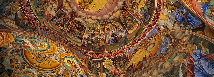 Architecture Photograph - Low Angle View Of Fresco On The Ceiling by Panoramic Images