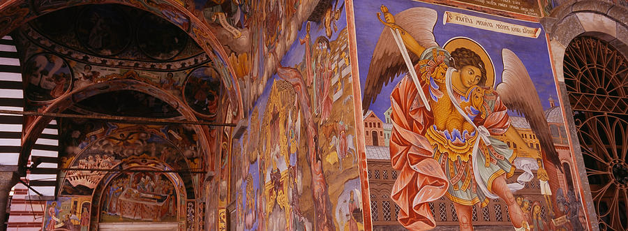 Architecture Photograph - Low Angle View Of Fresco On The Walls by Panoramic Images