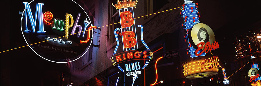 Low Angle View Of Neon Signs Lit Photograph by Panoramic Images