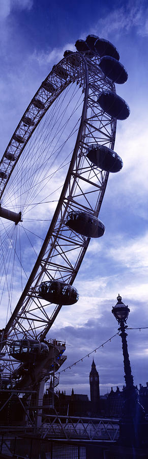 Big Ben Photograph - Low Angle View Of The London Eye, Big by Panoramic Images