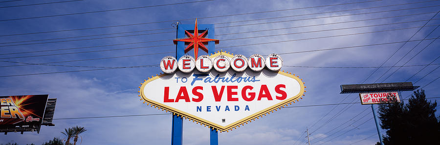 Las Vegas Photograph - Low Angle View Of Welcome Sign, Las by Panoramic Images