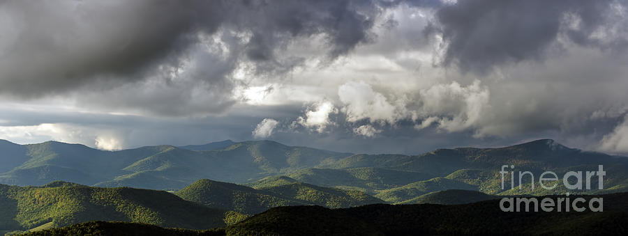 Low Ceiling over Blue Ridge Mountains Photograph by David Oppenheimer