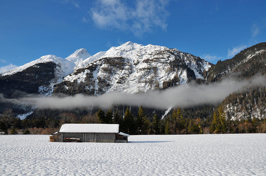 Winter Photograph - Low Clouds by Paul Van Baardwijk