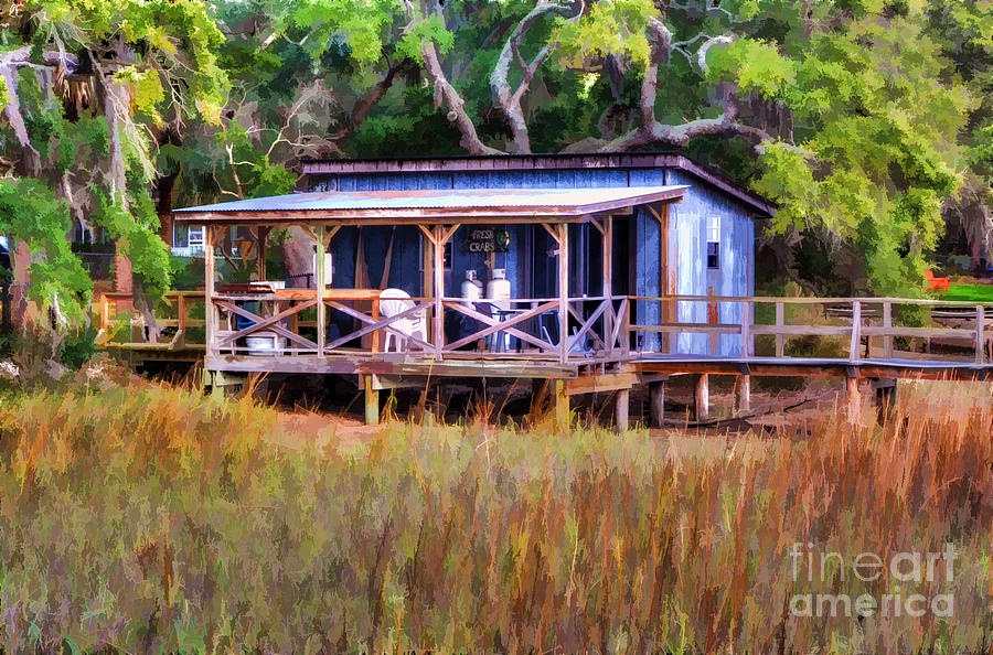 Low Country Photograph - Low Country Crab Shack by Dan Friend