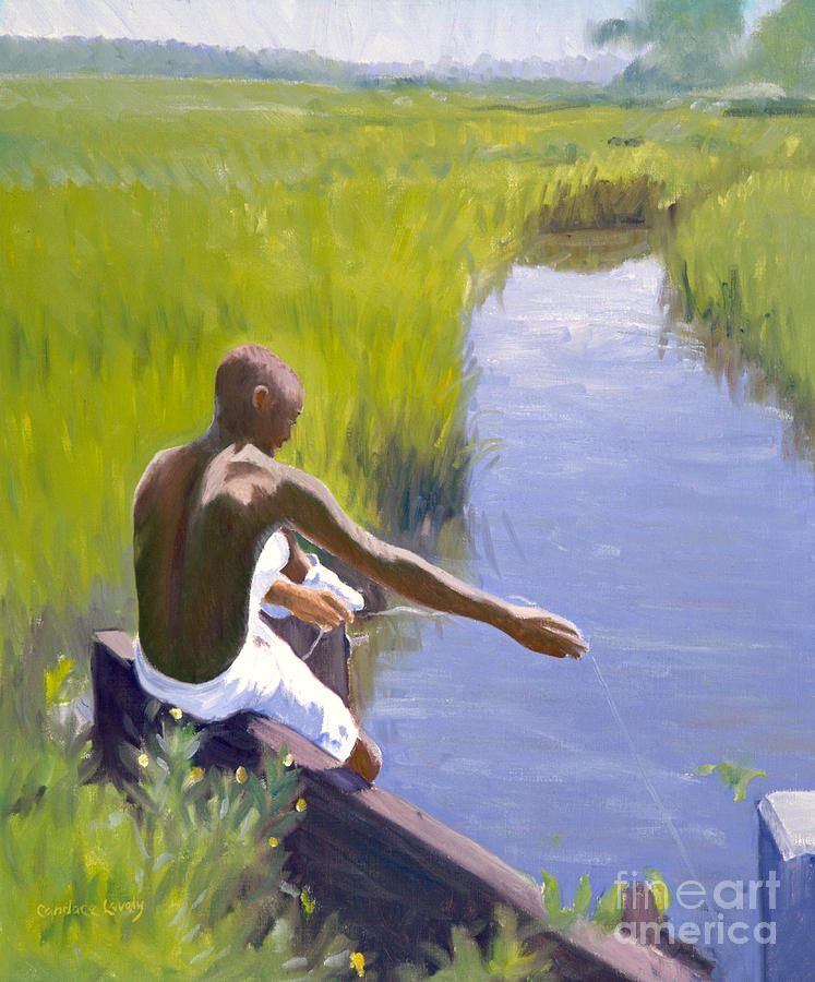 Low Country Crabbing Painting by Candace Lovely