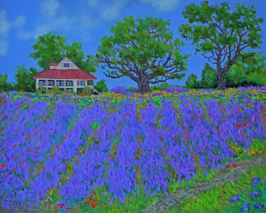 Low Country Lavender Painting by Dwain Ray