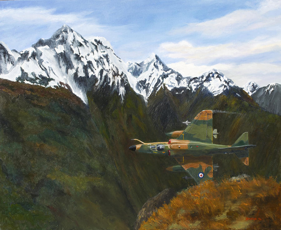 Rnzaf Painting - Low flying by Don  Wilkie
