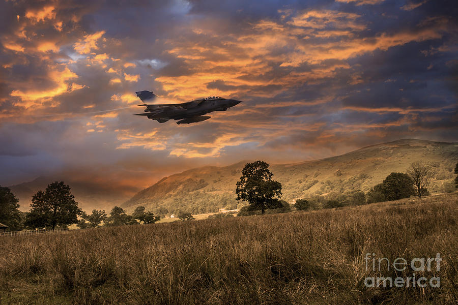 Sunset Digital Art - Low level Tornado  by Airpower Art