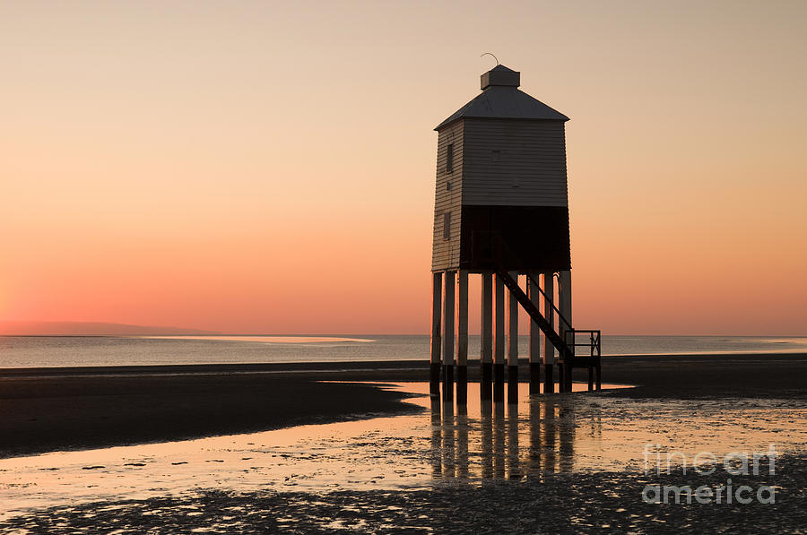 Burnham Photograph - Low Lighthouse Sunset by Anne Gilbert