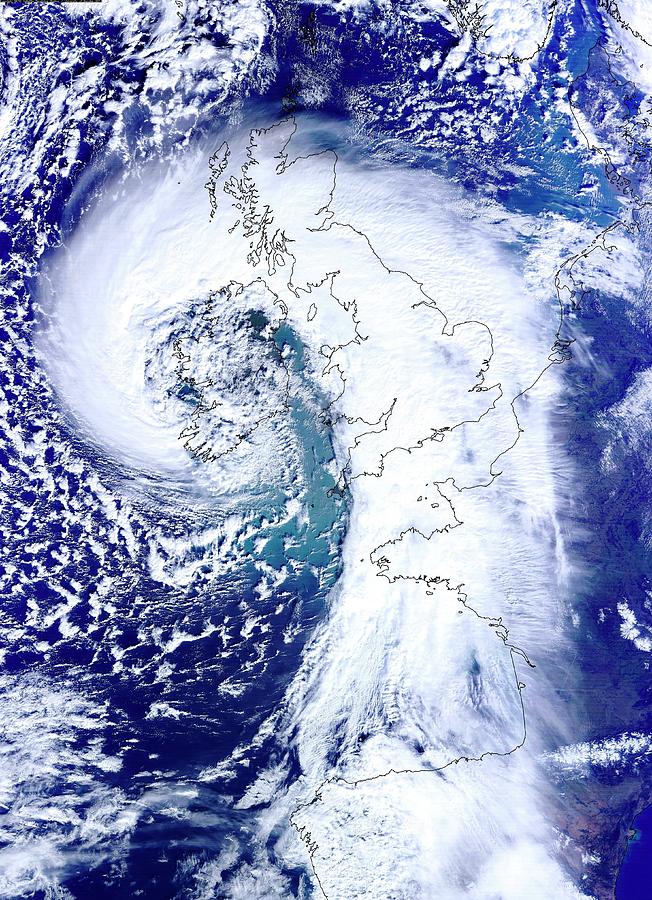 Low Pressure Over The Uk 12 February 2014 Photograph by University Of Dundee