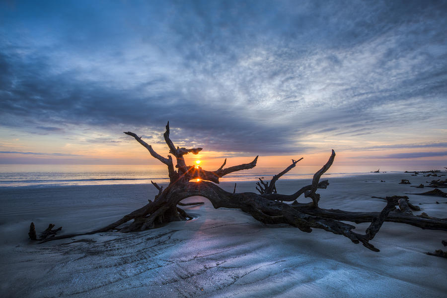 Beach Photograph - Low Tide at Sunrise by Debra and Dave Vanderlaan