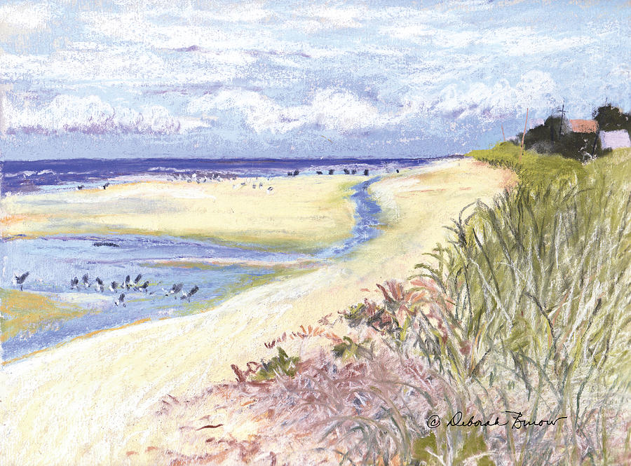 Beach Landscape Painting - Low Tide by Deborah Burow