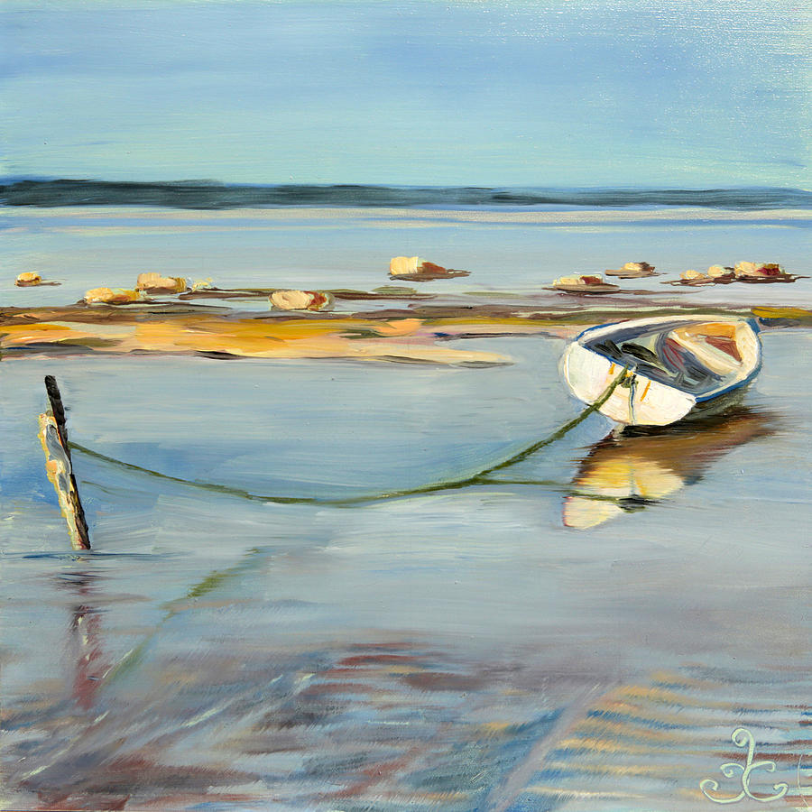 Low Tide Flats Painting by Trina Teele