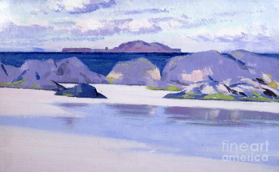 Landscape Painting - Low Tide  Iona by Francis Campbell Boileau Cadell