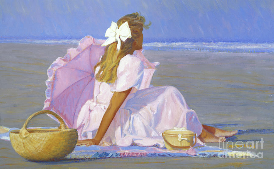 Low Tide Lady Painting by Candace Lovely