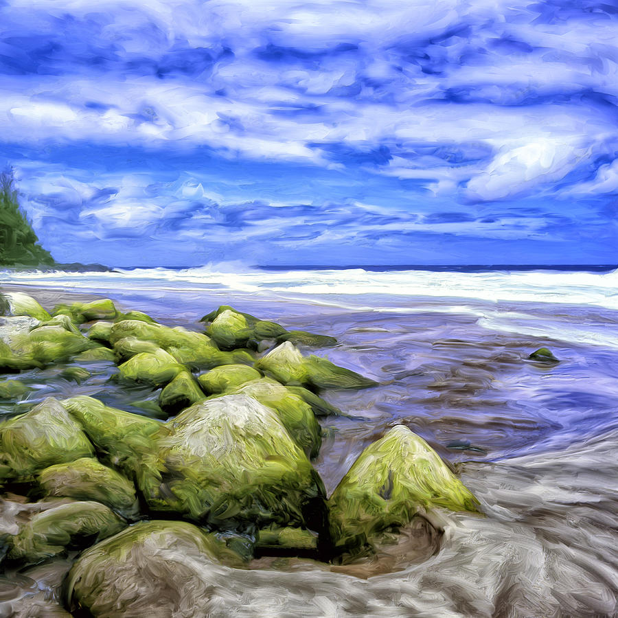 Paradise Painting - Low Tide on the Na Pali Coast by Dominic Piperata