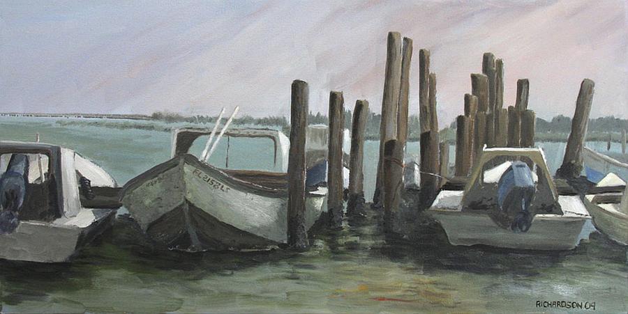 Boat Painting - Low Tide by Susan Richardson