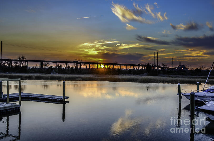 Lowcountry Marina Sunset Photograph by Dale Powell