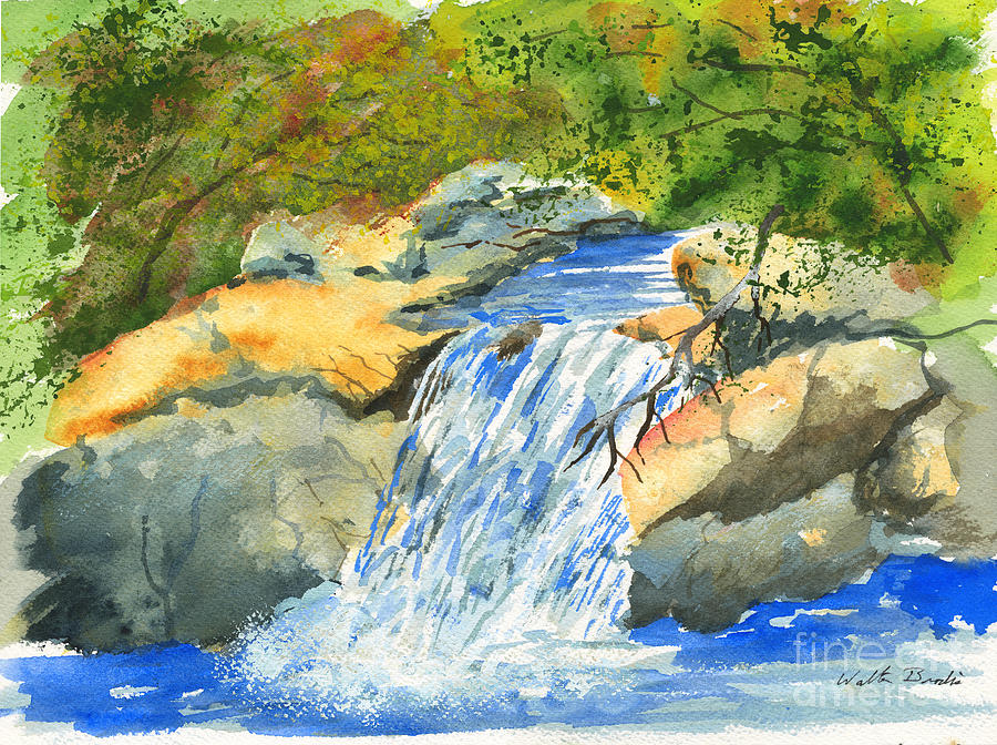 Lower Burch Creek Painting by Walt Brodis