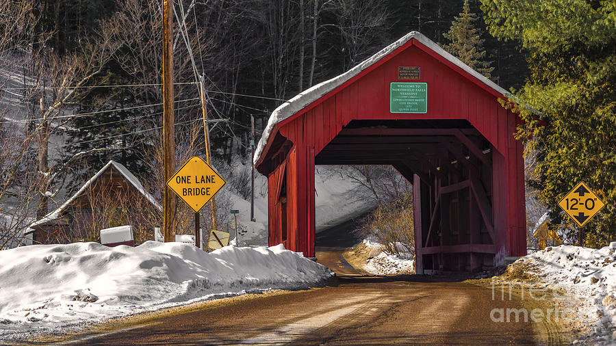 Lower Covered Bridge. Photograph by New England Photography