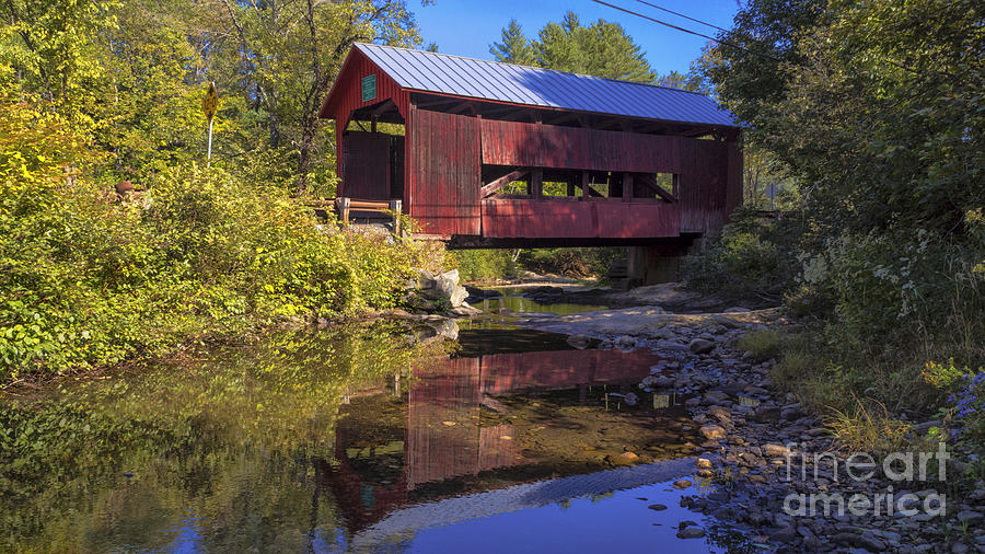 Lower Cox Brook Covered Bridge. Photograph by New England Photography