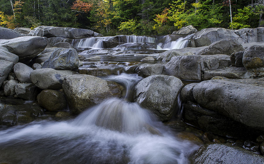 Waterfall Photograph - Lower Falls on Kancamagus highway New Hampshire by Jatin Thakkar