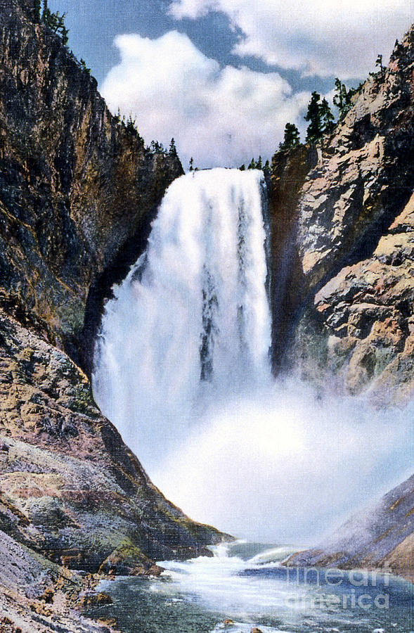 Lower Falls Yellowstone National Park #1 Photograph by NPS Photo Frank J Haynes
